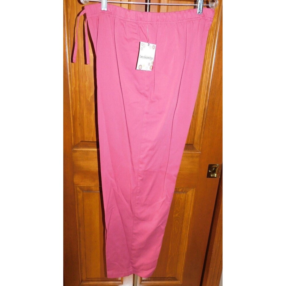 Breckenridge Slacks Womens Rose Stretch Waist Casual Pants Size 18    NWT